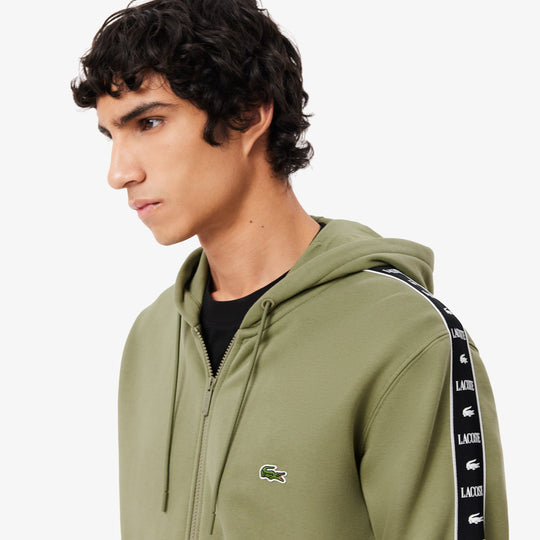 Logo Stripe Zip-Up Hoodie - SH7457