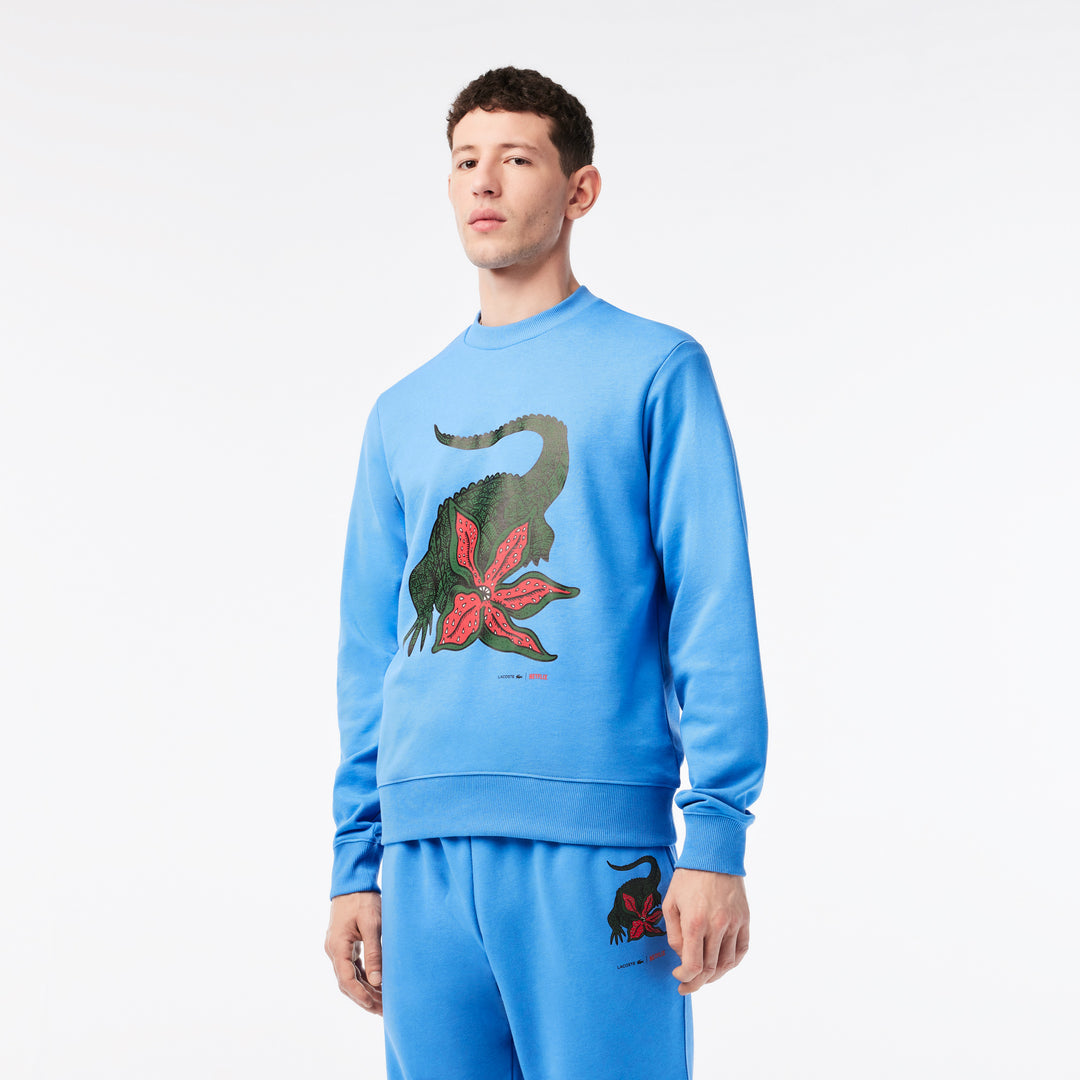 Men's Lacoste X Netflix Organic Cotton Print Sweatshirt - Sh8202