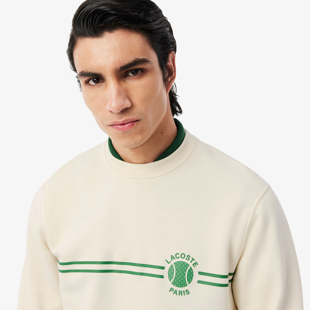 Tennis Print Fleece Sweatshirt - SH9691