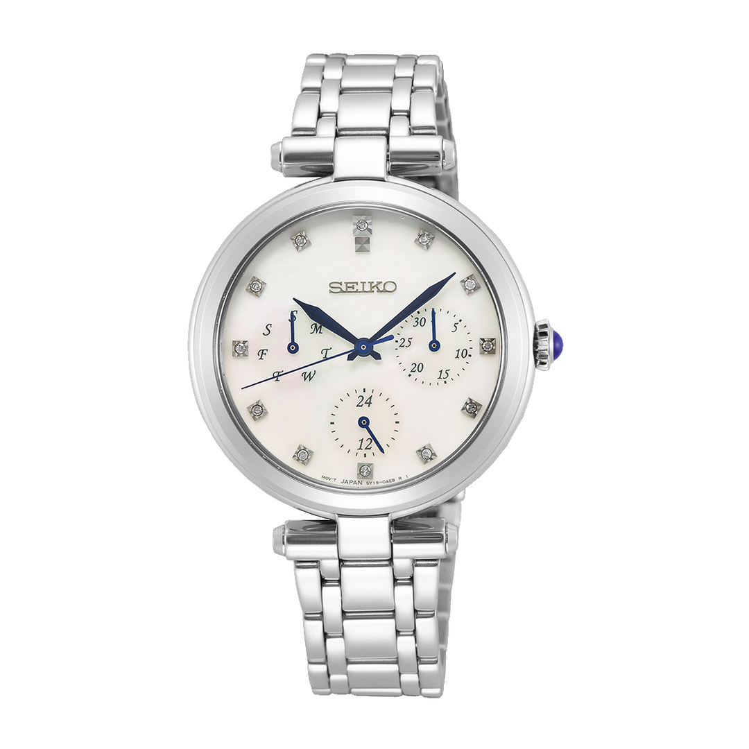 SEIKO CAPRICE MOP WHITE DIAL SILVER STEEL 32.5MM - SKY663P1