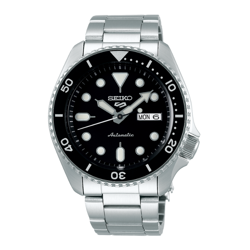 SEIKO 5 SPORTS BLK DIAL SILVER STEEL 42.5MM - SRPD55K1Q