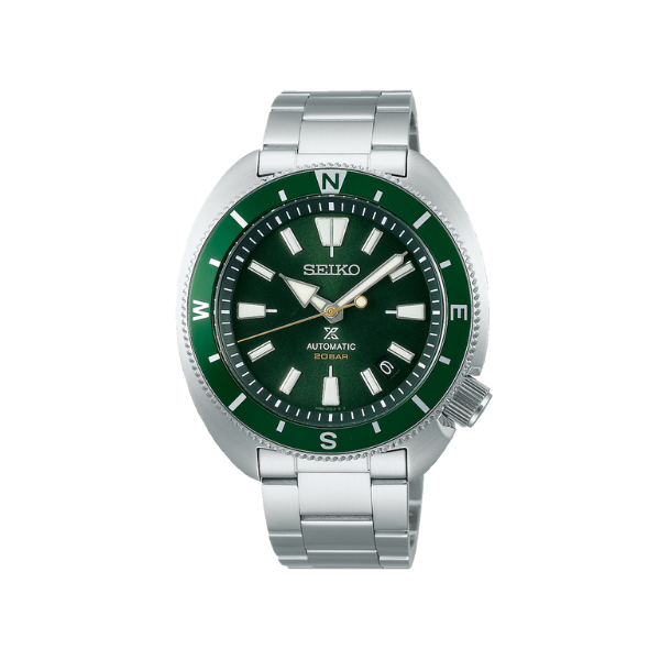 PROSPEX TORTOISE GREEN DIAL SILVER STEEL 42.4MM - SRPH15K1