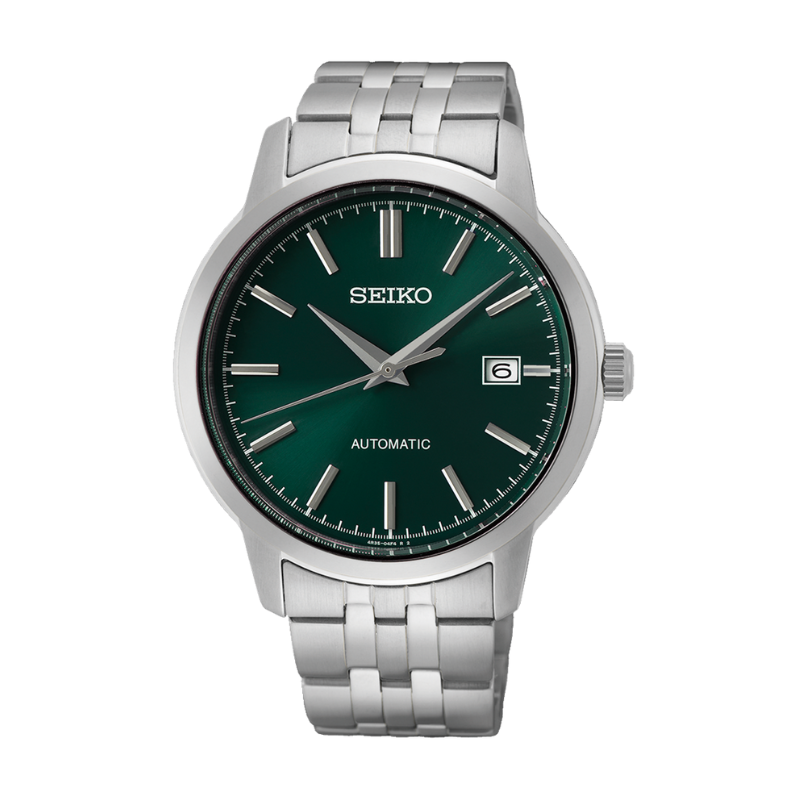 ESSENTIALS AUTOMATIC GREEN DIAL SILVER STEEL 41.2MM- SRPH89K1 - MYHOLDAL LEBANON