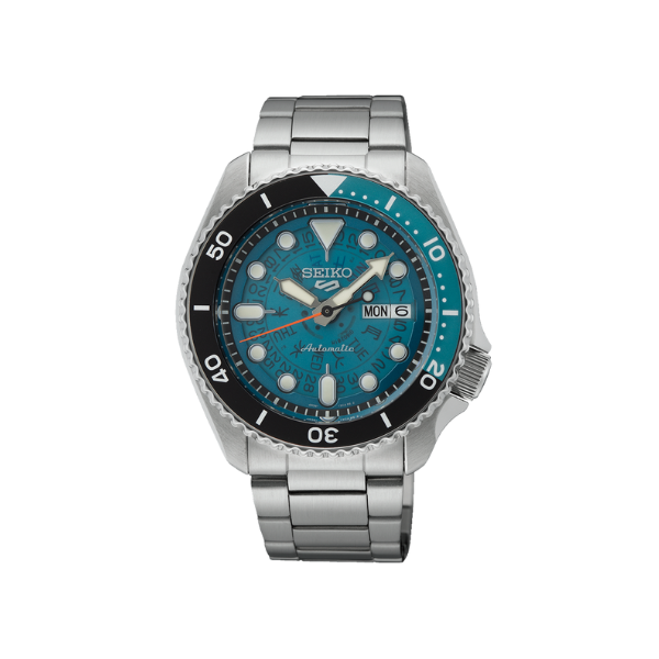 SEIKO 5 SKELETON SEA GREEN DIAL SILVER STEEL 42.5MM - SRPJ45K1Q - MYHOLDAL LEBANON