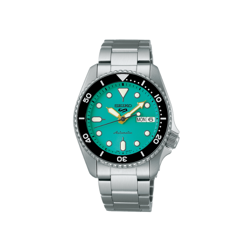 SEIKO 5 SKX MIDI MINT GREEN DIAL SILVER STEEL 38MM - SRPK33K1