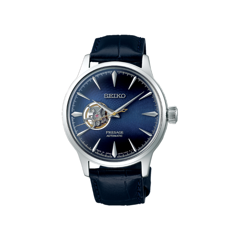 SEIKO PRESAGE BLUE DIAL MOP BLUE LEATHER 40.5MM - SSA405J1 - MYHOLDAL LEBANON
