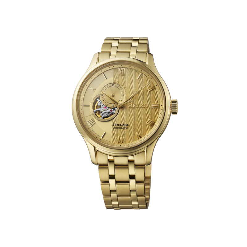PSG JAPANESE GARDEN GOLD DIAL GOLD STEEL 41.8MM - SSA468J1 - MYHOLDAL LEBANON