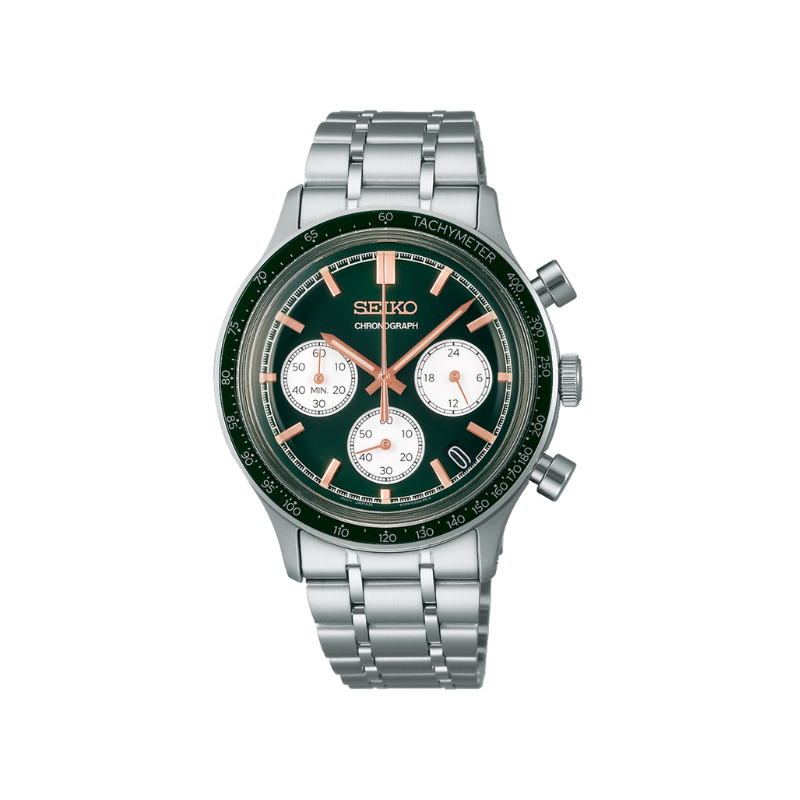 SPORTS GREEN DIAL SILVER STEEL 38.7MM-SSB481P1