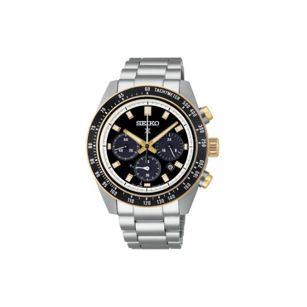 PROSPEX SPEEDTIM. BLK DIAL SILVER STEEL 41.4MM- SSC941P1