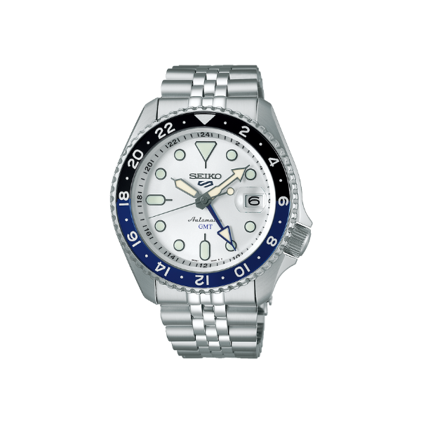 SEIKO 5 SKX GMT WHITE DIAL SILV STEEL 42.5MM - SSK033K1