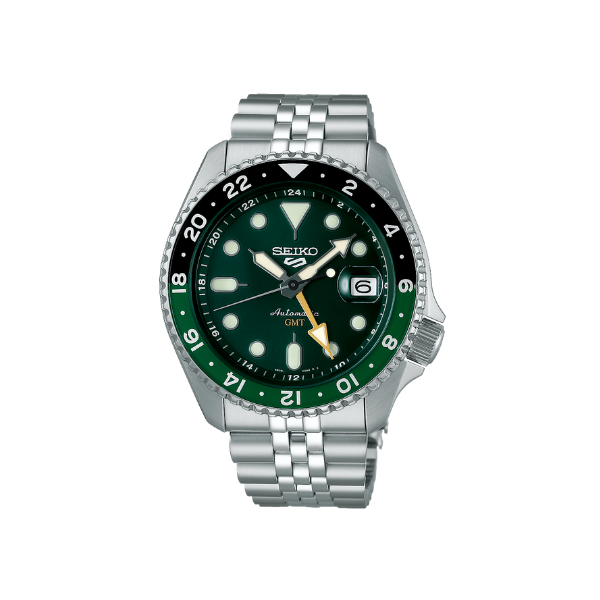 SEIKO 5 SKX GMT GREEN DIAL SILV STEEL 42.5MM - SSK035K1