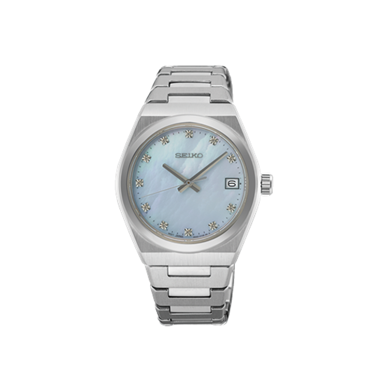 LADY L.BLUE MOP DIAL SILVER STEEL 34MM- SUR603P1 - MYHOLDAL LEBANON