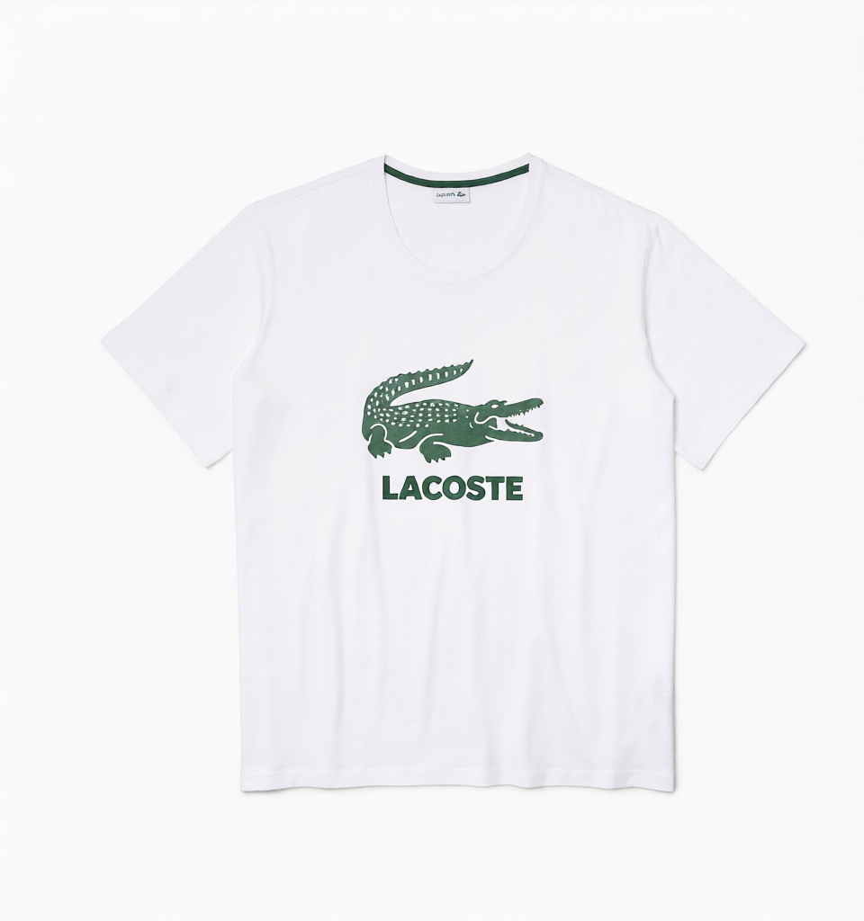 Men’s Crocodile Embroidery Cotton T-shirt (Plus Size)