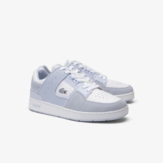 Women's Court Cage Leather Trainers   - 47SFA0045