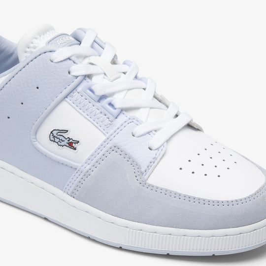 Women's Court Cage Leather Trainers   - 47SFA0045