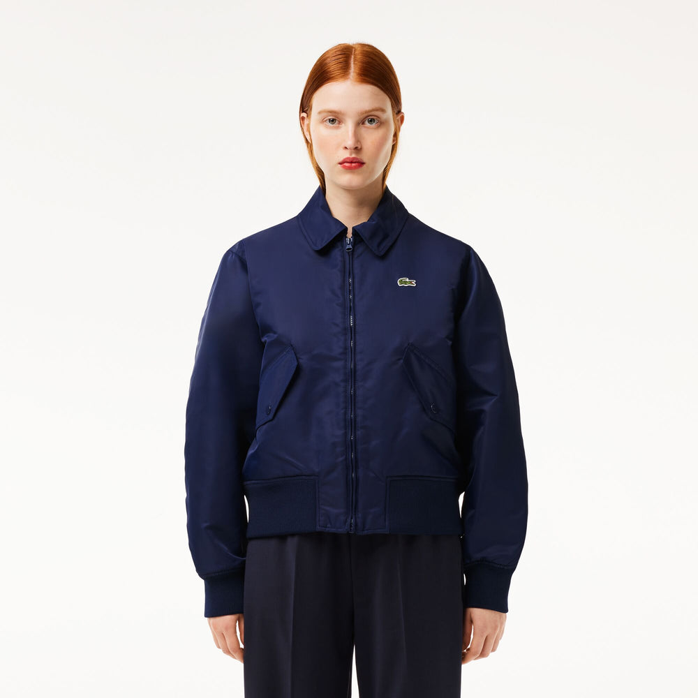 Oversized Logo Back Nylon Bomber Jacket  - BF0756 - MYHOLDAL LEBANON