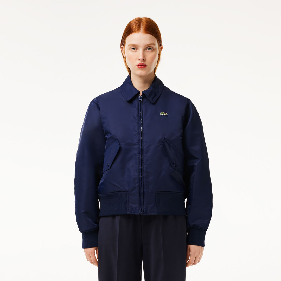 Oversized Logo Back Nylon Bomber Jacket  - BF0756 - MYHOLDAL LEBANON