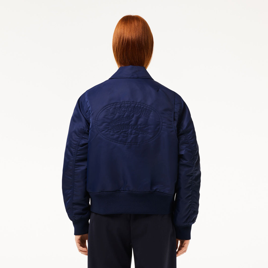 Oversized Logo Back Nylon Bomber Jacket  - BF0756 - MYHOLDAL LEBANON