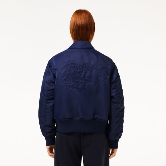 Oversized Logo Back Nylon Bomber Jacket  - BF0756 - MYHOLDAL LEBANON
