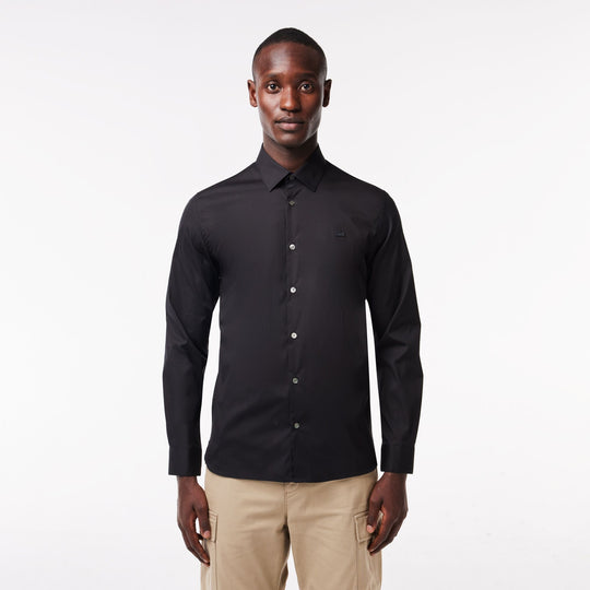 Men's Lacoste Slim Fit French Collar Cotton Poplin Shirt - CH5253