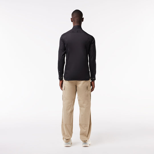 Men's Lacoste Slim Fit French Collar Cotton Poplin Shirt - CH5253