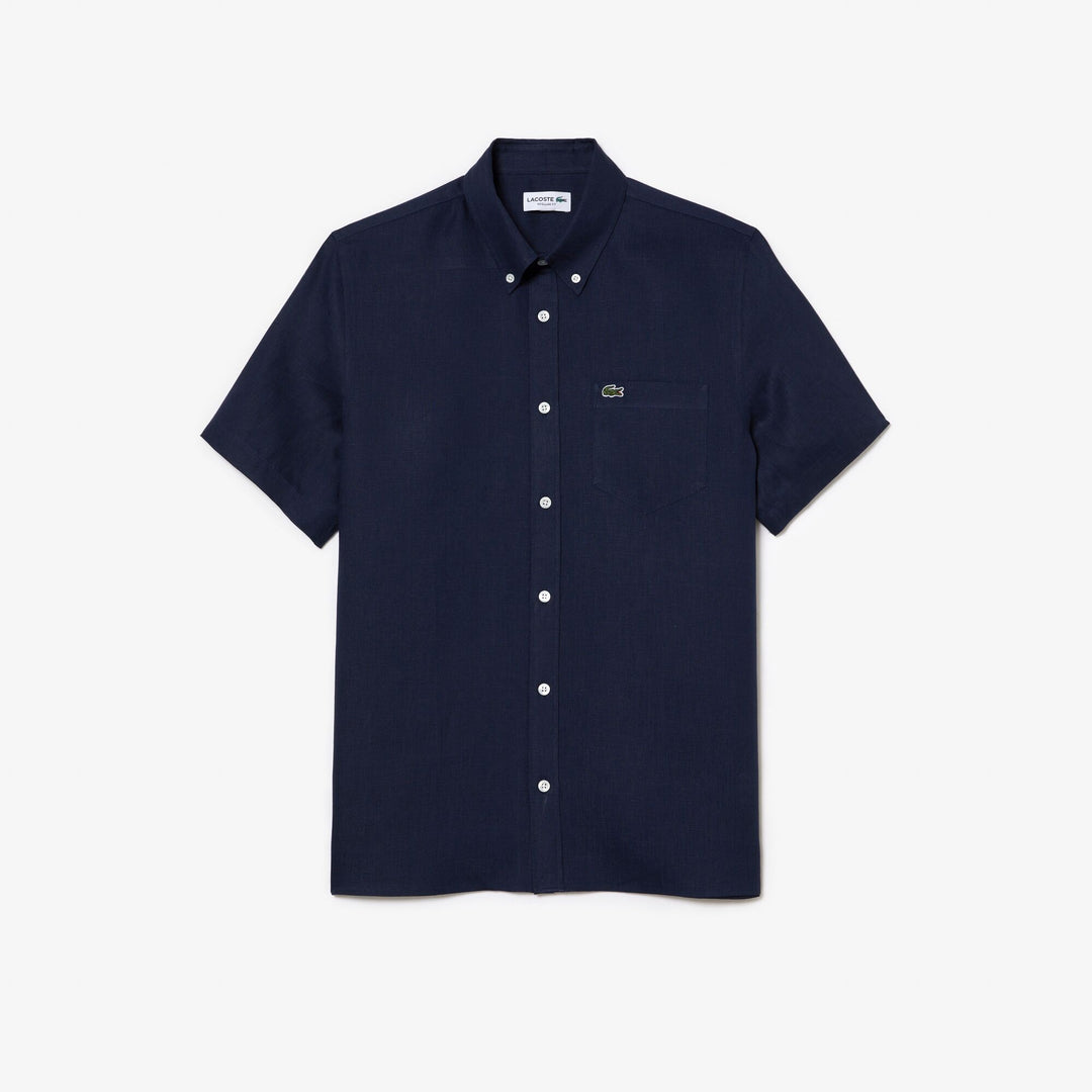 Men’s Lacoste Short Sleeve Linen Shirt - CH5699