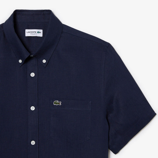 Men’s Lacoste Short Sleeve Linen Shirt - CH5699