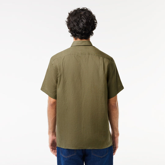 Men’s Lacoste Short Sleeve Linen Shirt - CH5699