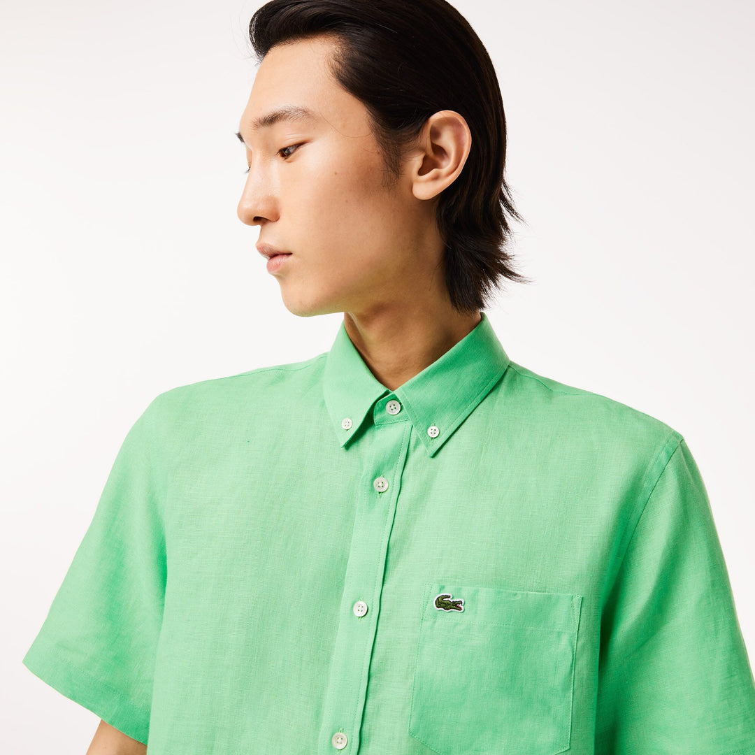 Men’s Lacoste Short Sleeve Linen Shirt - CH5699
