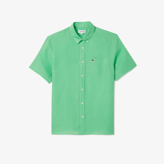 Men’s Lacoste Short Sleeve Linen Shirt - CH5699