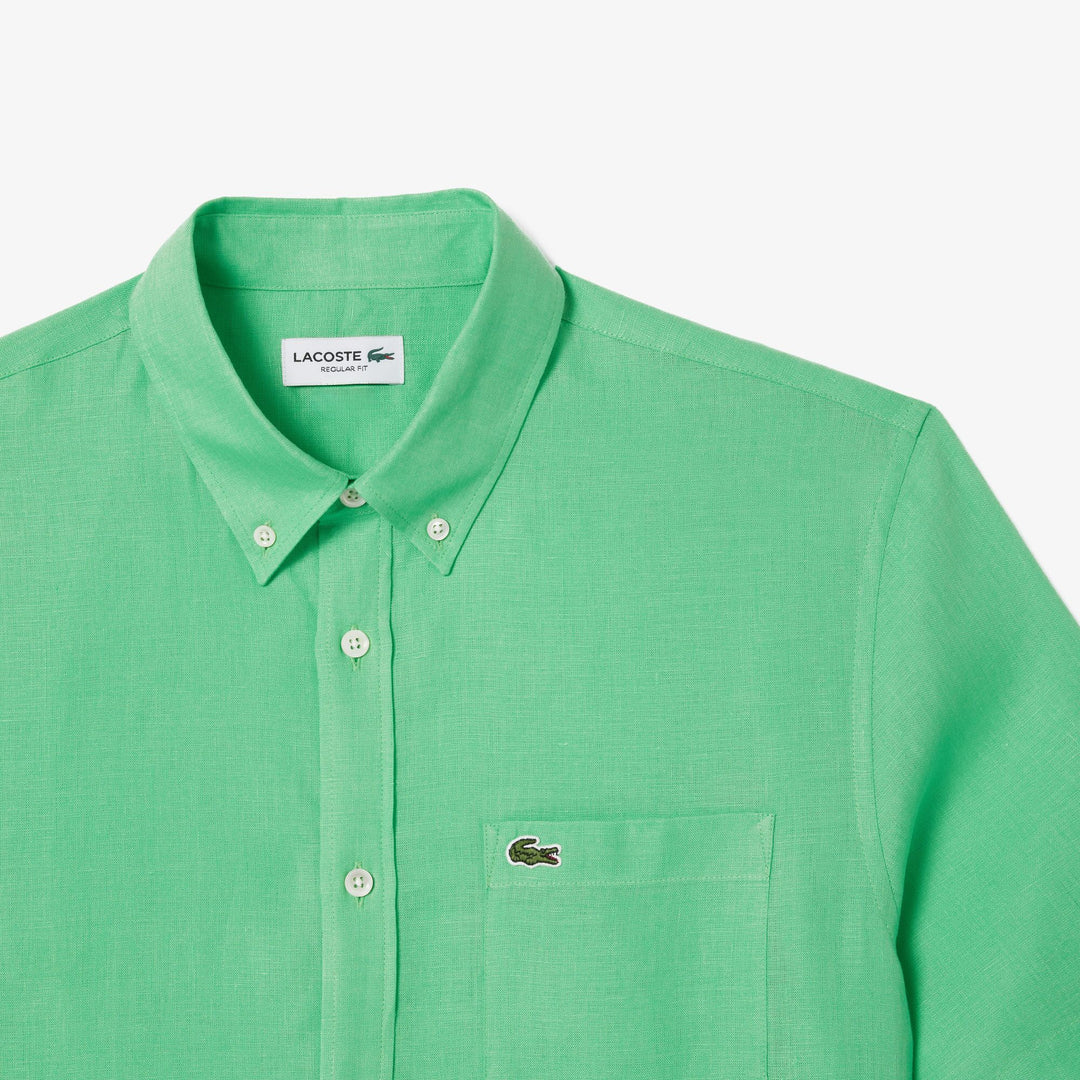 Men’s Lacoste Short Sleeve Linen Shirt - CH5699