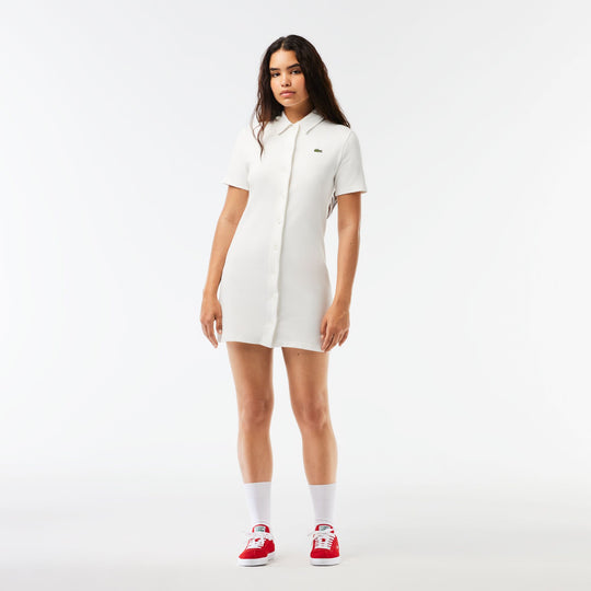 Women’s Lacoste Organic Cotton Buttoned Polo Dress - EF6922