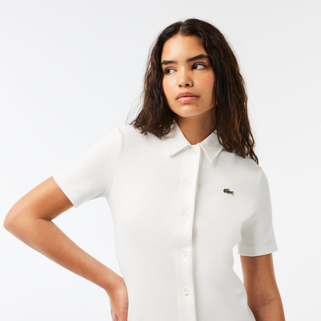 Women’s Lacoste Organic Cotton Buttoned Polo Dress - EF6922