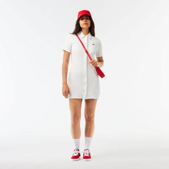 Women’s Lacoste Organic Cotton Buttoned Polo Dress - EF6922