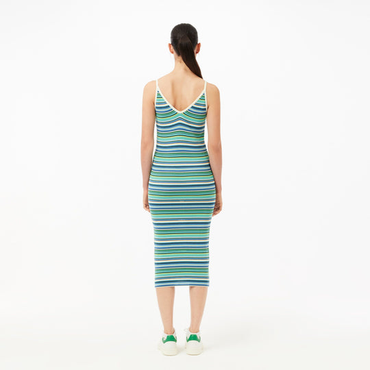 Strappy Striped Cotton Maxi Dress - EF7197