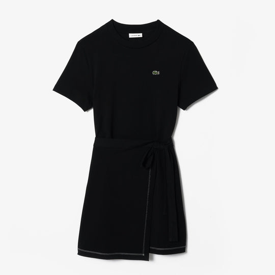 Short Sleeved Contrast Trim Oversized Jersey Dress  - EF7268