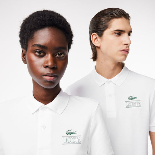 Lacoste Signature Print Stretch Pique Polo Shirt - PH1136