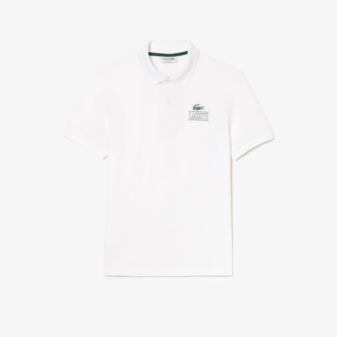 Lacoste Signature Print Stretch Pique Polo Shirt - PH1136