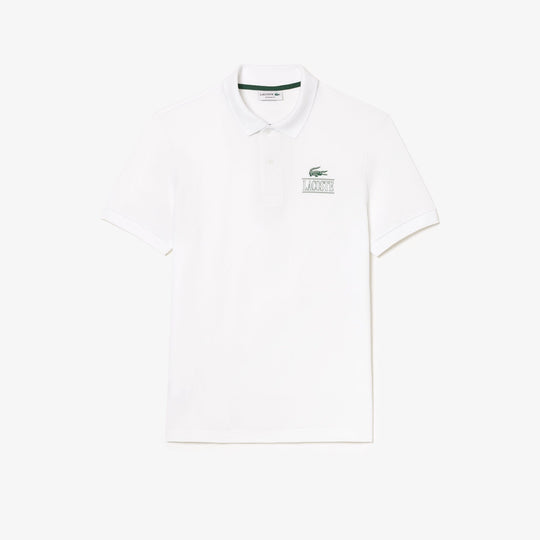 Lacoste Signature Print Stretch Pique Polo Shirt - PH1136
