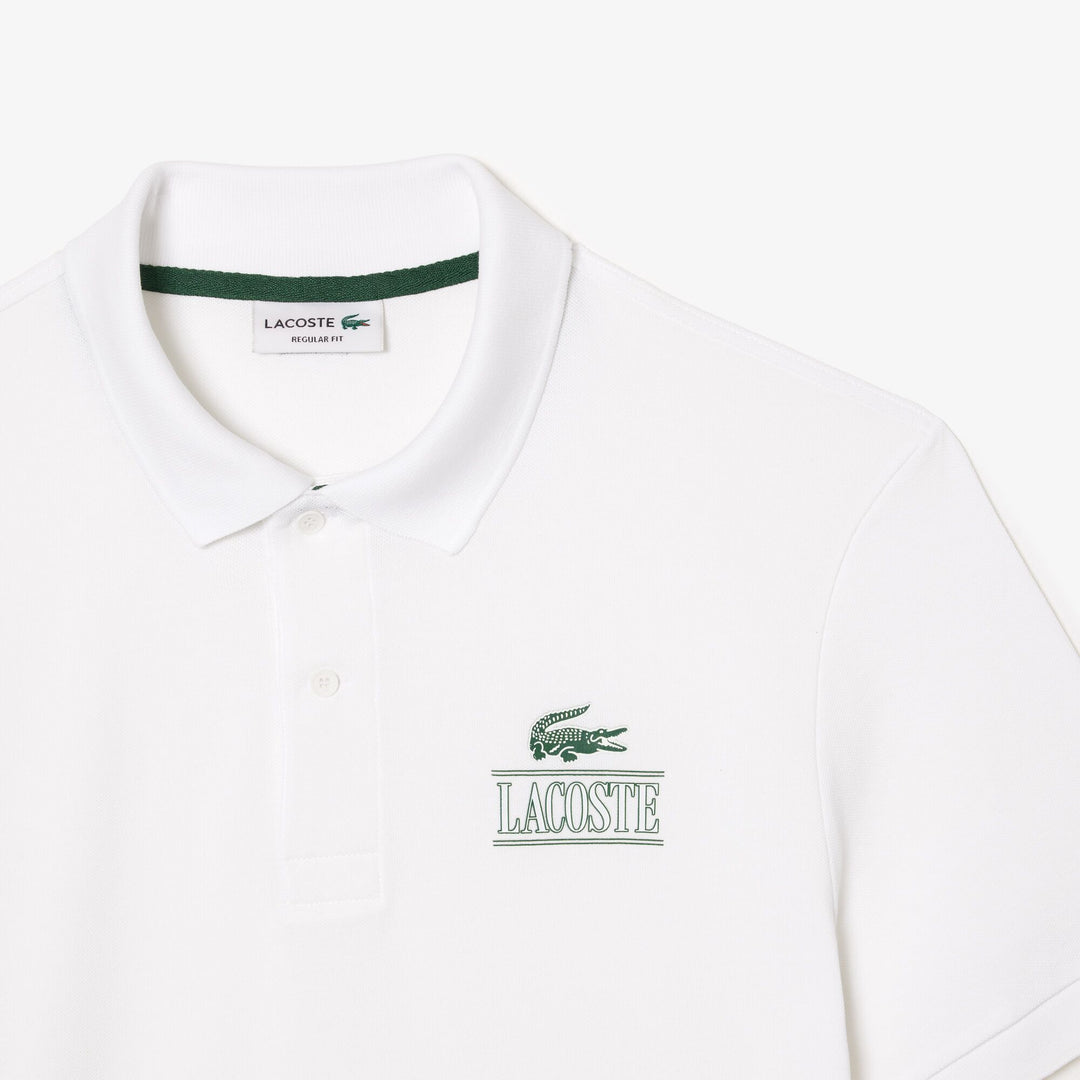 Lacoste Signature Print Stretch Pique Polo Shirt - PH1136