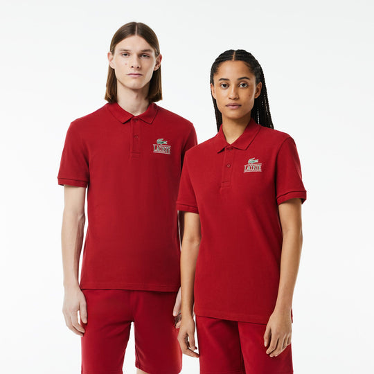 Lacoste Signature Print Stretch Pique Polo Shirt - PH1136