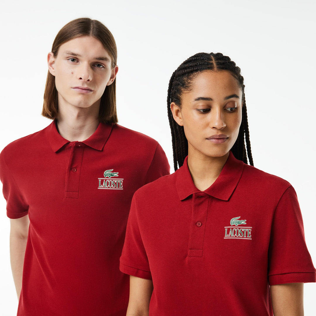 Lacoste Signature Print Stretch Pique Polo Shirt - PH1136