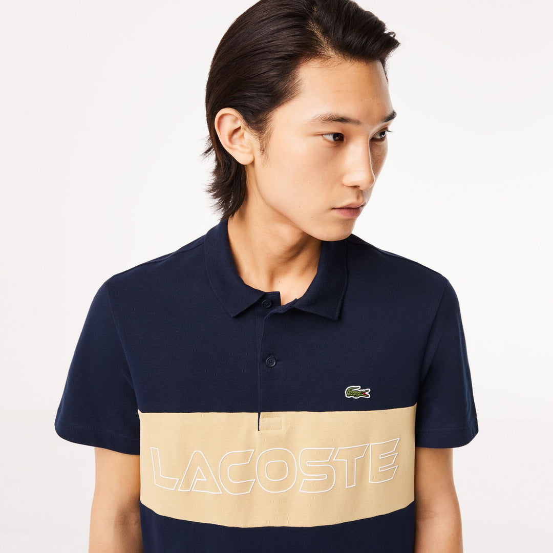 Regular Fit Stretch Pique Colourblock Polo Shirt - PH1470 - MYHOLDAL LEBANON