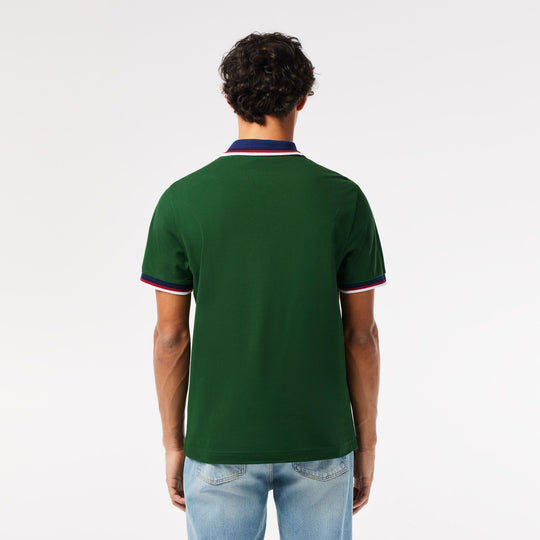 Regular Fit Stretch Cotton Pique Contrast Collar Polo Shirt - PH3461