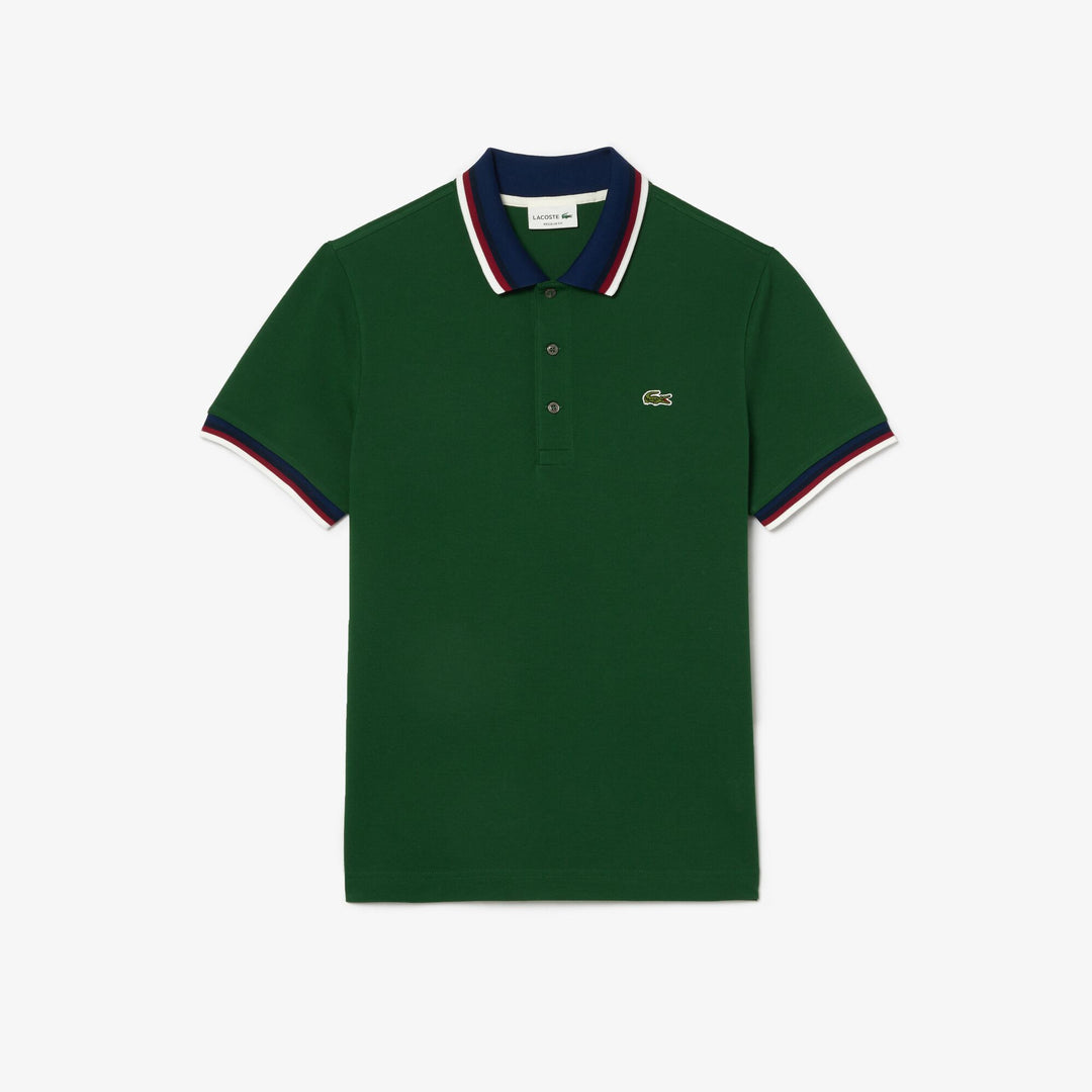 Regular Fit Stretch Cotton Pique Contrast Collar Polo Shirt - PH3461