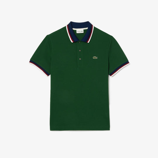 Regular Fit Stretch Cotton Pique Contrast Collar Polo Shirt - PH3461