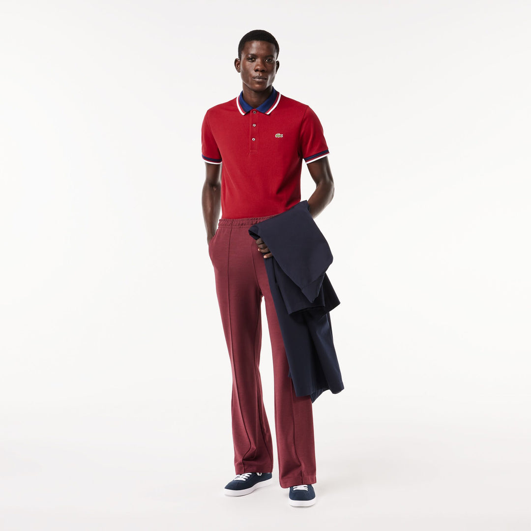 Regular Fit Stretch Cotton Pique Contrast Collar Polo Shirt - PH3461