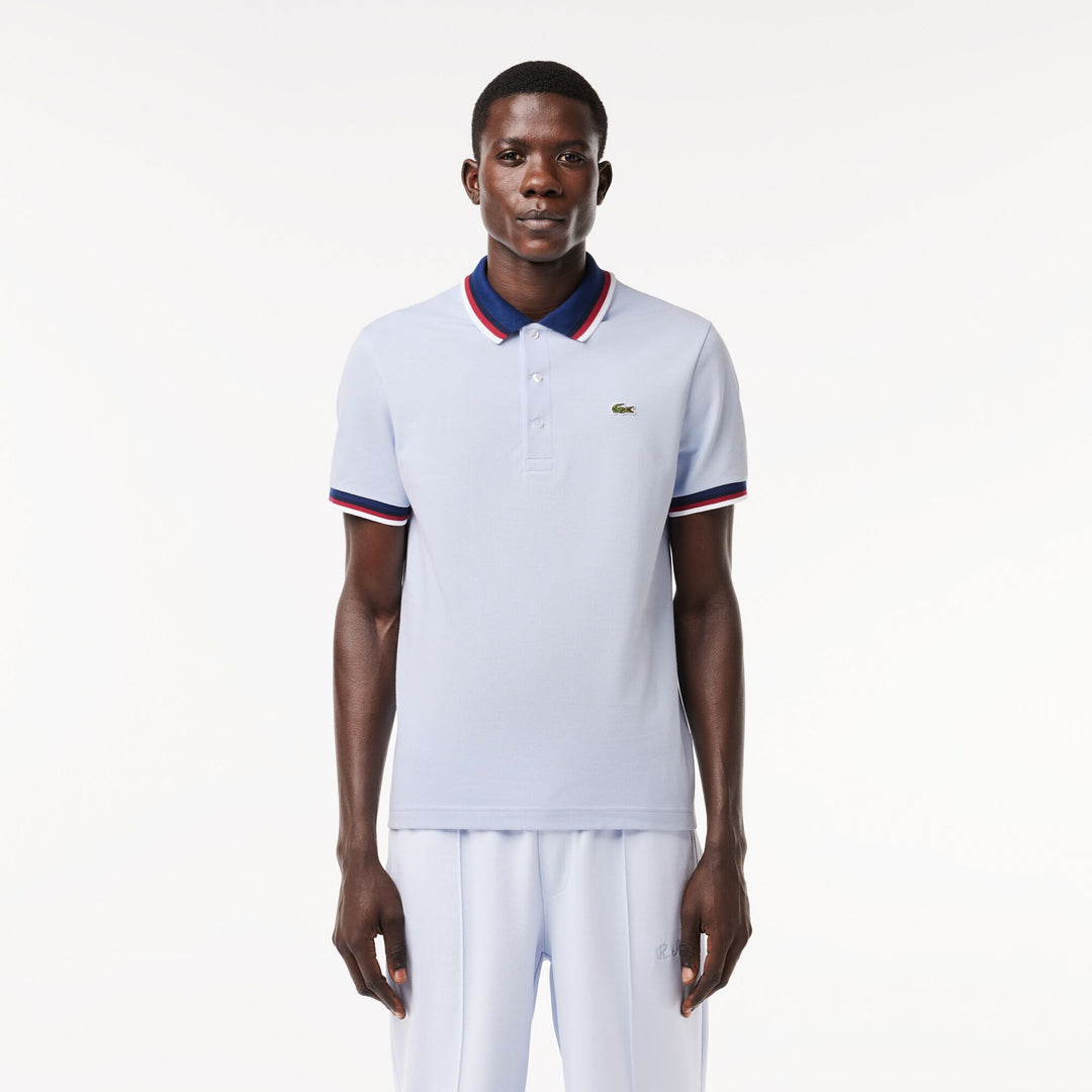 Regular Fit Stretch Cotton Pique Contrast Collar Polo Shirt - PH3461