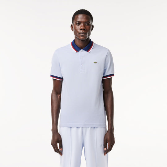 Regular Fit Stretch Cotton Pique Contrast Collar Polo Shirt - PH3461