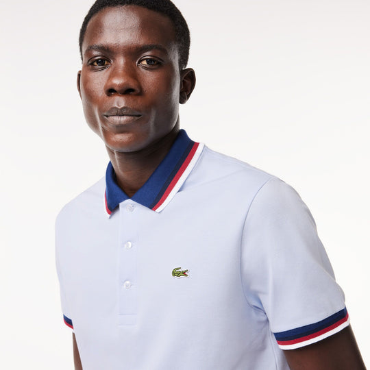 Regular Fit Stretch Cotton Pique Contrast Collar Polo Shirt - PH3461